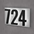 thumbnail image 2 of 7-Inch Mounting Plate for Lighted Address Numbers by LN LUMANUMBERS, Durable Stainless Steel, (For 3 Numbers, Off-White), 2 of 3