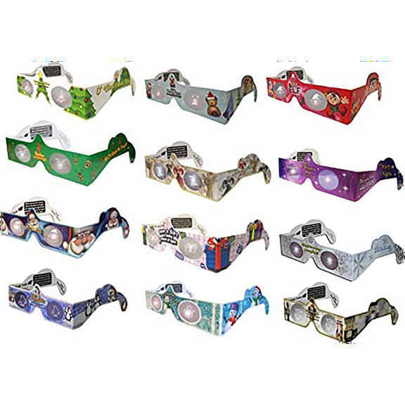 Christmas 3D Glasses - Holiday Eyes(R) - New for 2024 - 12 Pairs Variety Pack, Exclusively featuring the Christmas Nutcracker, Teddy Bear, Christmas Star, Penguin, Snowflake, Elf, plus more.