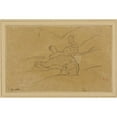 thumbnail image 3 of Antoine-Louis Barye 18x13 Black Modern Framed Museum Art Print Titled - Panther Lying from the Front (19th Century), 3 of 5
