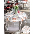 thumbnail image 6 of Outdoor Tablecloth with Umbrella Hole Zipper Summer Starfish Conch Round Tablecloth 60" Waterproof Outside Table Cloth Vintage Ocean Jellyfish Coral Patio Table Cover Tablecloths for Picnic Party, 6 of 8