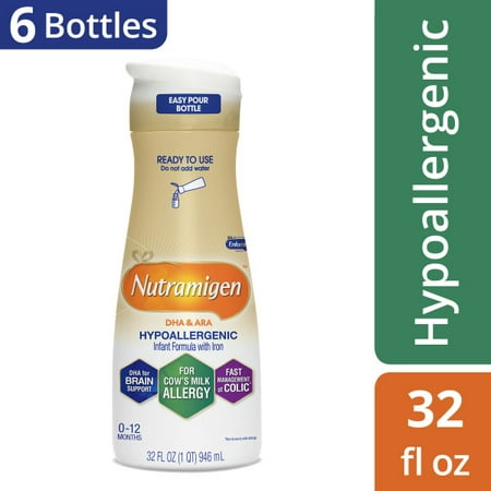 Nutramigen Hypoallergenic Baby Formula, for Cow's Milk Allergy - Ready to Use 32 oz (6