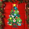 thumbnail image 5 of 3.2FT Felt Christmas Tree for Toddlers Kids Wall with Ornaments DIY Set, Wall Hanging Xmas Gifts Christmas Party Decorations with String Light, 5 of 9