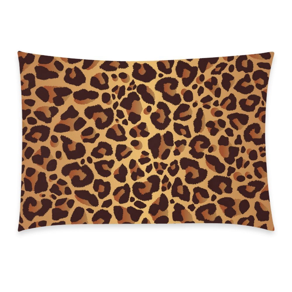 YKCG Leopard Print Home Decor, Animal Skin Soft Pillowcase 20 x 30 ...