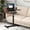 Walnut, variant on Height Adjustable Laptop Desk on Wheels, Mobile Standing Desk with Tiltable Tabletop, Rolling Computer Workstation with Lockable Casters, Walnut