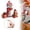 Light Pink, variant on Clearance Under $1 Flat Acrylic Snowman Christmas Ornament with Knit Hat and Plaid Scarf - Style 1