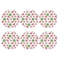 thumbnail image 2 of Pofeuu Hand Drawn Watermelon Print Leather Coasters Set of 6, Round Cups Mugs Mat Pad for Home Kitchen Heat Resistant Drink Coasters,Octagon, 2 of 7