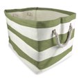 thumbnail image 1 of Cesta de papel DII Raya Verde Oliva Rectángulo Grande Design Imports CAMZ35709, 1 of 2