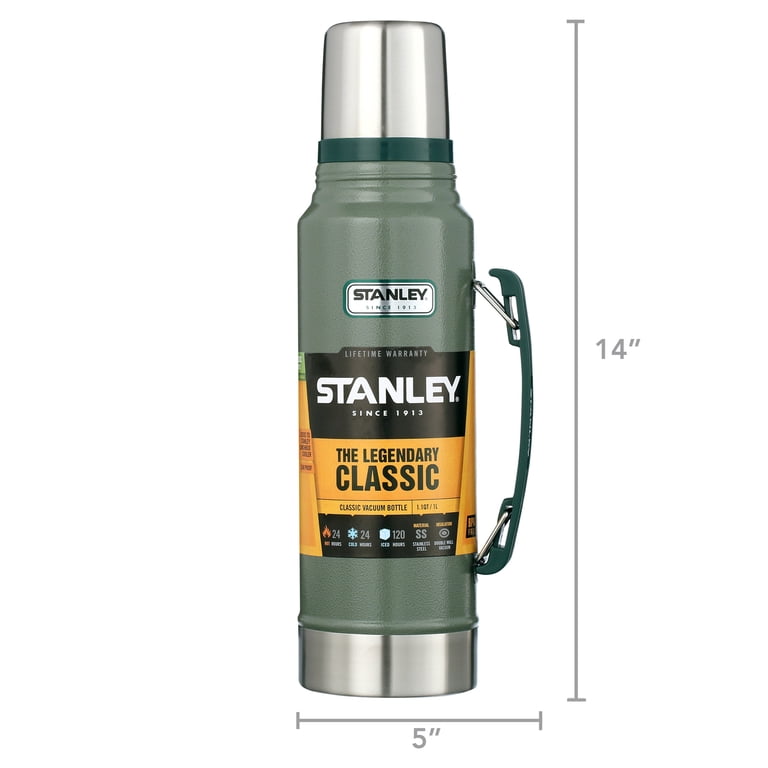 Stanley Classic Vacuum Bottle 1.1qt, Green/Silver (2-Pack) photo 8