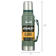 (2 pack) STANLEY Classic Vacuum Bottle, Green/Silver