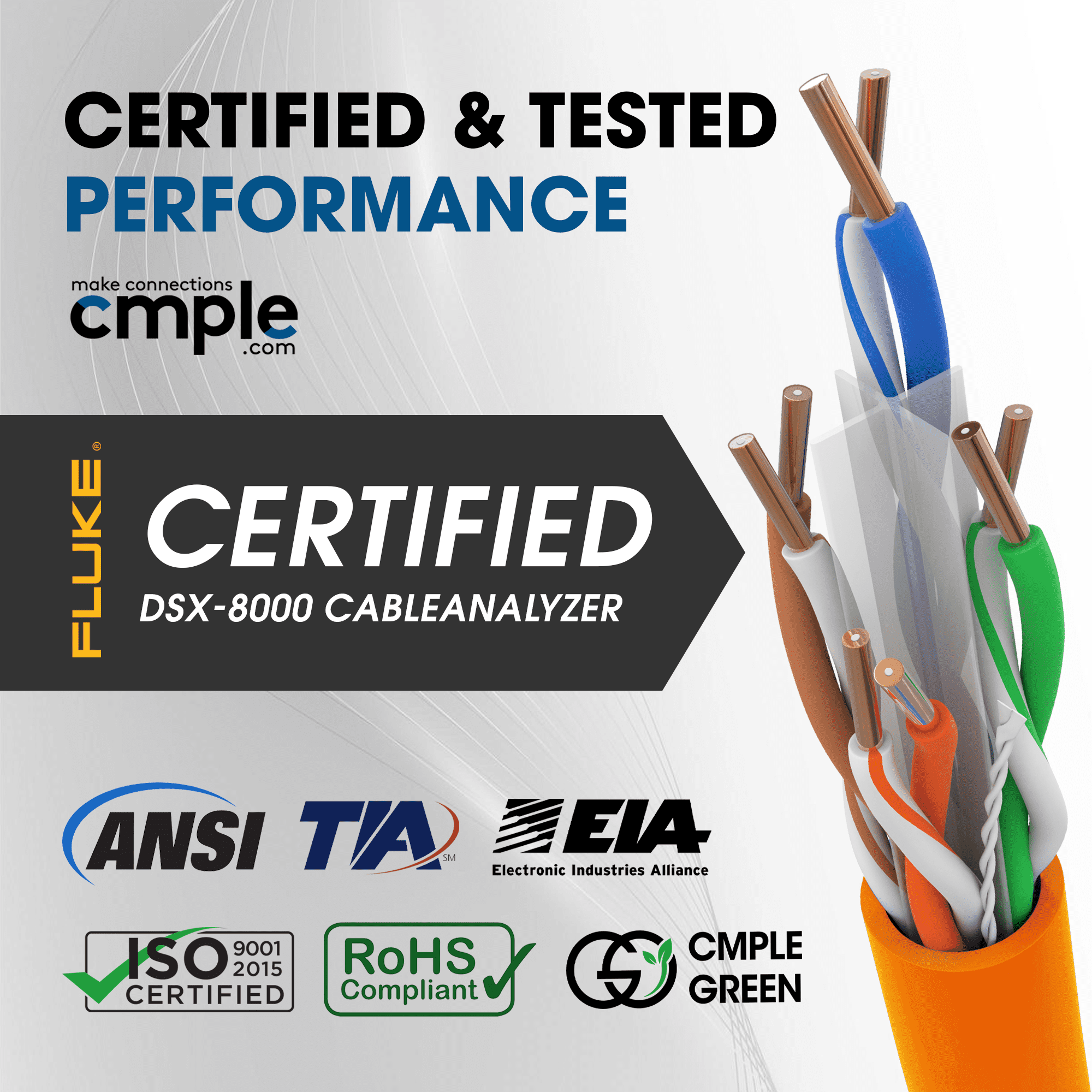 Cmple - Cat6 Cable 1000ft Bulk Lan Ethernet Cat 6 Wire Network UTP 23AWG CMR Riser 10Gbps 550 MHz Pull Box 1000 Feet, Orange