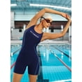 thumbnail image 3 of Womens Athletic One Piece Swimsuit Boyleg Swimwear Competitive Bathing Suit, 3 of 6