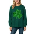 thumbnail image 5 of Craaazy St Patricks Day Sweatshirts for Women Round Neck Long Sleeve Shamrock Graphic Tops Gifts, 5 of 5
