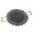thumbnail image 2 of Korean Grill Pan Nonstick Round BBQ Griddle Compatible for Induction Cooker Gas Stove Indoor Outdoor Grilling Teppanyaki Pan, 2 of 7