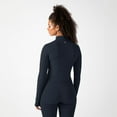 thumbnail image 4 of YITTY Active Women's UltraLuxe Cropped Full Zip Jacket, Athleisure, 4-Way-Stretch, Thumbholes, Deep Navy, M, 4 of 8