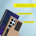 thumbnail image 2 of SOATUTO for Samsung S22 Ultra Phone Case Credit Card Holder Shell Wallet Case Slide Cover Dual Layer Hard PC Soft TPU Rubber Cover Phone Case for Samsung Galaxy S22 Ultra 5G 6.8 inch - Rose Gold, 2 of 7