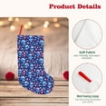 thumbnail image 4 of KLL Blue Skull Flower for 18" Christmas Stocking Snowman Xmas Stocking Holiday Christmas Decoration Gifts for Family Kids, 4 of 8