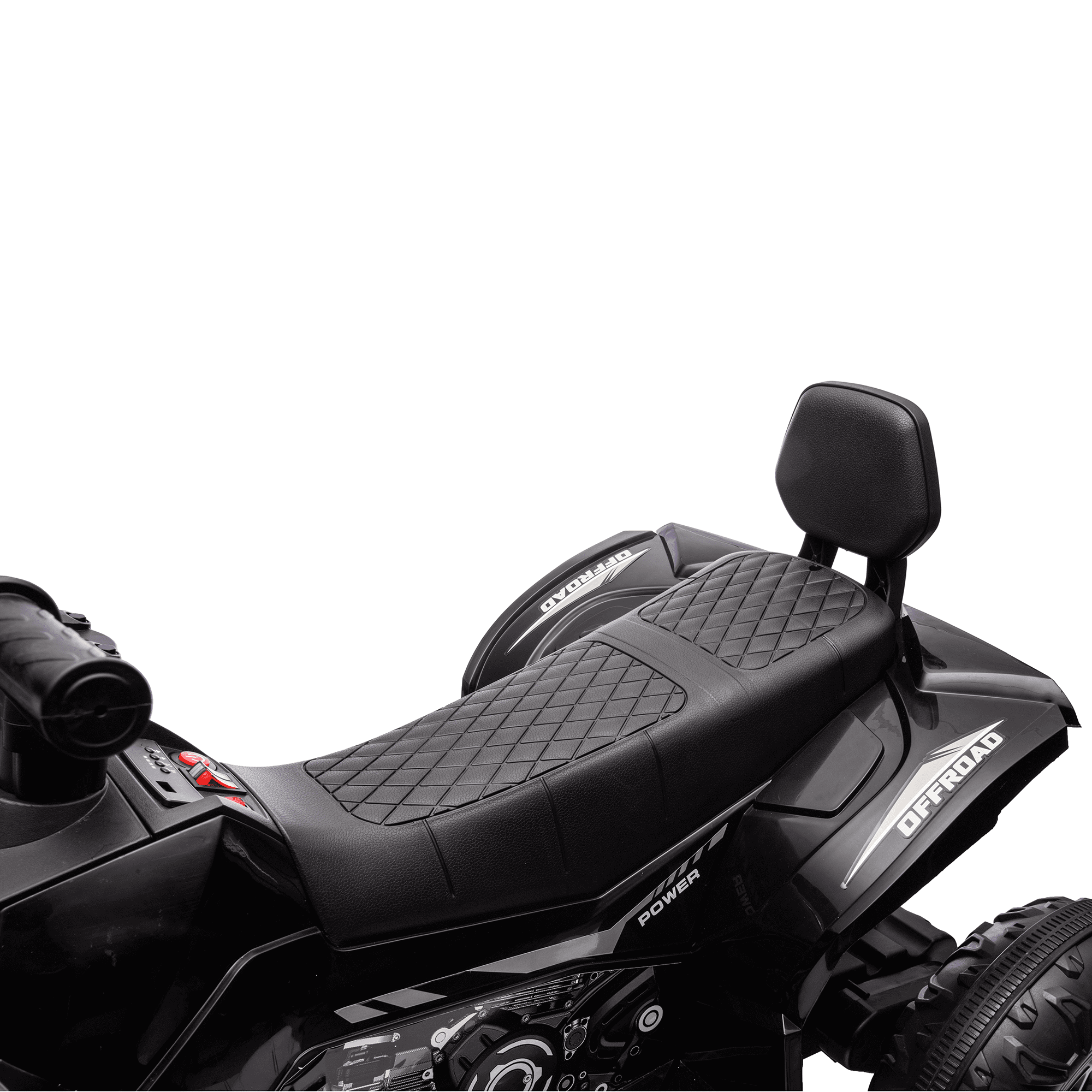 Jorfly 24V Ride on Truck ATV Car，Power Car Wheel 2-Seater Power Car Wheels Kids ATV – 800W 4WD Power with Remote Control & Extended Range Battery (Black)