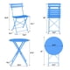 thumbnail image 3 of QinaQin Juego bistró plegable de 3 piezas con 1 mesa y 2 sillas, estructura metálica para balcón, patio, jardín o espacios pequeños, 3 of 8