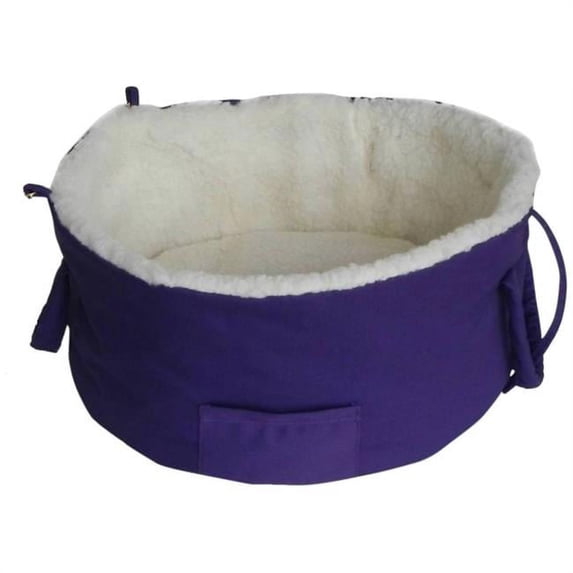 Colorful K9 12004-A1 20 inch Round Dog Bed, A1 Violet - Small