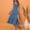Blue, variant on Women's 2024 Summer Casual One Shoulder Sleeveless Smocked Elastic Waist Tiered Midi Dress Dress Long Casual for Women Easter Dresses for Women Dress Casual