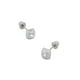 thumbnail image 1 of Broquel Cuadro Con Zirconia Oro Blanco Sólido 14k, 1 of 3