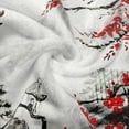 thumbnail image 3 of Japanese Cherry Blossom Blanket, Asian Japanese Wave Kanagawa Throw Flannel Blankets for Couch & Bed, Asian Anime Mount Red Sun Plush Cozy Fuzzy Travel Blanket 50" x 60", 3 of 6