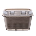 thumbnail image 1 of MasteelfCA Refrigerator Sealed Storage Box 2 Compartment Transparent Vegetable Drain Box, 1 of 7