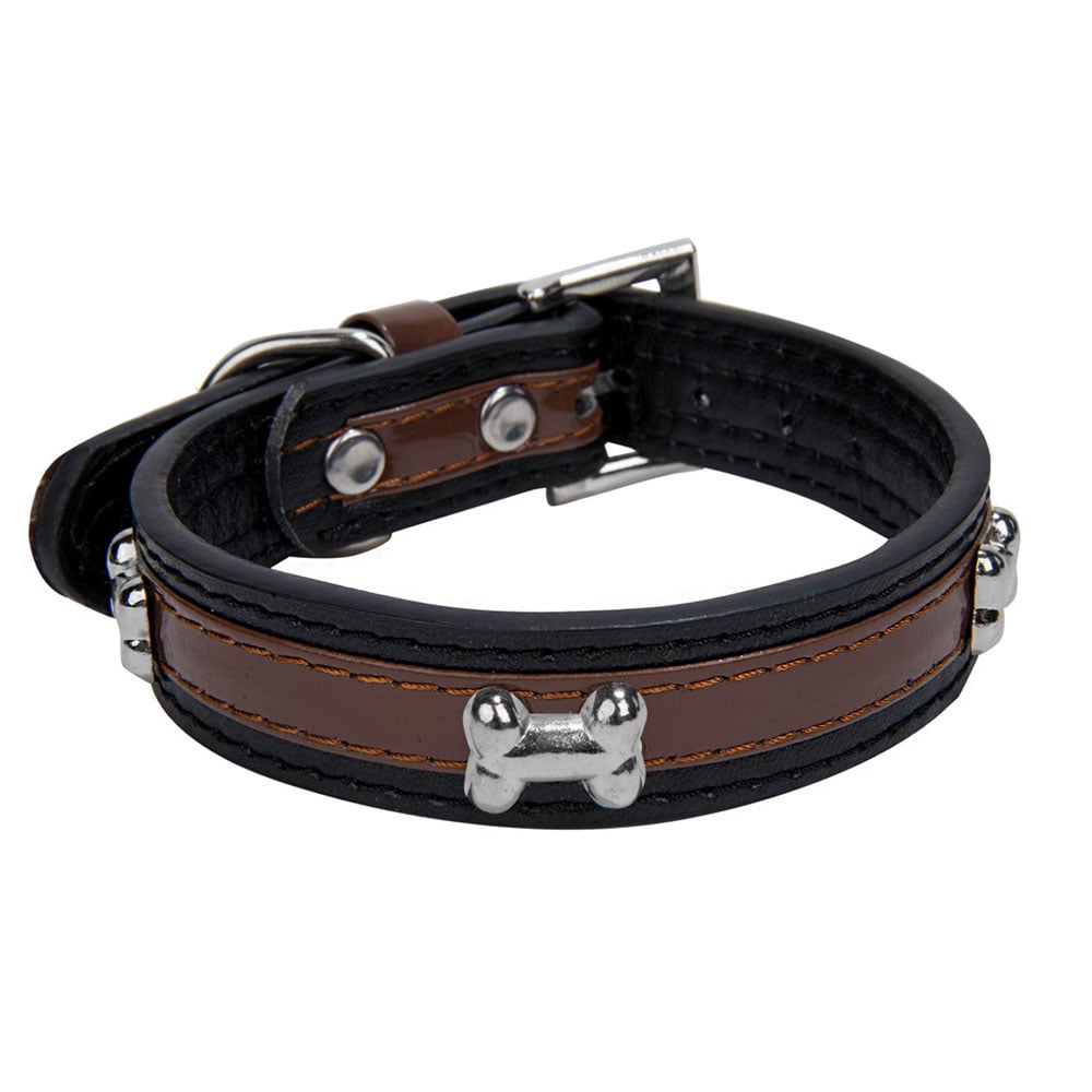 2 Pack of Classic Pet Comfy Adjustable Puppy Bone Dog Collar