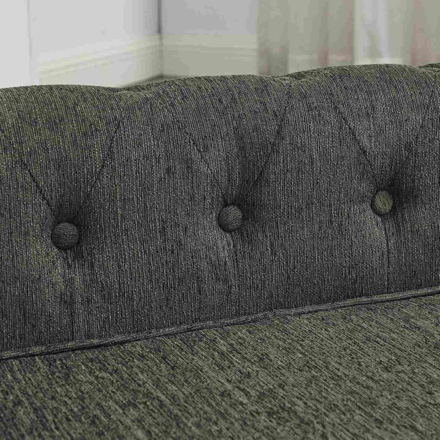 Elegant Pet Sofa, Premium Tufted Fabric Dog Couch, Comfortable & Stylish Pet Furniture, Perfect for Medium to Large Dogs, 38.9"x23.2"x13.7" H, Dark Gray