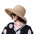 thumbnail image 6 of CoCopeaunts Summer Hat Women Hepburn Style Vintage Design Straw Hat Women Girls Black Color Beach Holiday Big Sun Cap, 6 of 6