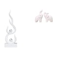 thumbnail image 1 of Estatua abstracta de con fuego, figura de resina con forma de llama, adorno de mesa único, escultura animal moderna, artesanía para patio, of, 1 of 8
