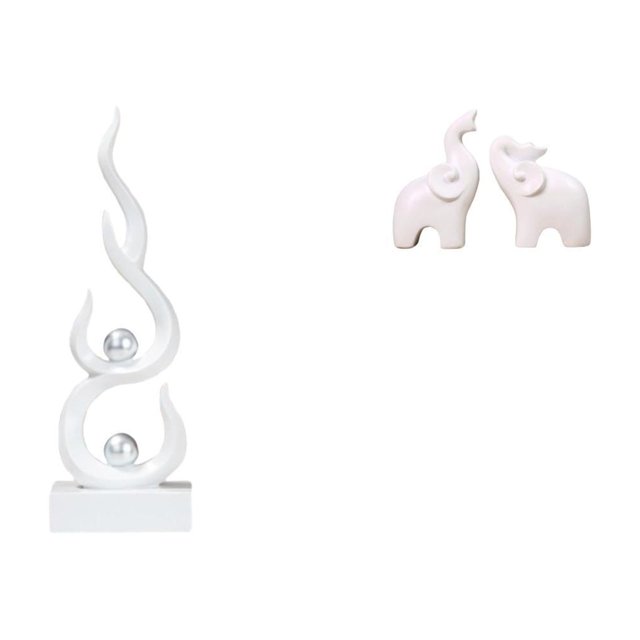 Estatua abstracta de con fuego, figura de resina con forma de llama, adorno de mesa único, escultura animal moderna, artesanía para patio, of