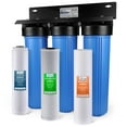 thumbnail image 1 of iSpring WGB32B-PB 3-Stage Whole House Water Filtration System w/ 20-Inch Sediment, Carbon Block, and Iron & Lead Reducing Filter, 1 of 5