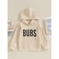 thumbnail image 2 of Bagilaanoe Little Boy Casual Hoodies Sweatshirt Toddler Long Sleeve Letter Print Pullover 3T 4T 5T 6T 7T 8T Kids Fall Loose Tee Tops, 2 of 9