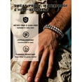 thumbnail image 4 of Bestyle 12mm Men Black Chunky Miami Cuban Chains Bracelets with Upgrade Buckle Clasp, Women Hip Hop Punk Stainless Steel Jewelry Heavy Long Chain Bracelets, 19cm Longth, 4 of 8