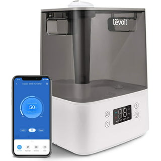 Levoit Smart Cool and Warm Mist Top Fill Humidifier with Aromatherapy,  4.5L, OasisMist LV450S, Wood