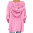 thumbnail image 7 of Babysbule Plus Size Womens Sweaters Women Fashion Loose Large Size Color Hood Long Sleeves Sweater Tops Women's Fashion, 7 of 7