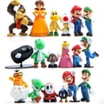 thumbnail image 1 of Mario Mario Trésor Rouge Champignon Vert Modèle 18 Pcs Personnage de Bande Dessinée Jouet pour Enfants 1.18-2.76 Pouces, 1 of 8