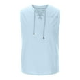 thumbnail image 4 of Awdenio Summer Mens Tank Tops, Men Casual Summer Cotton And Linen Solid V-Neck Tie Pocket Sleeveless Tank Tops Light Blue L, 4 of 4