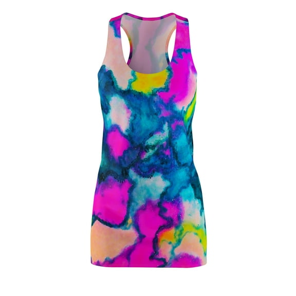 Women's Cut & Sew Racerback Dress (AOP) Poppin' Geode