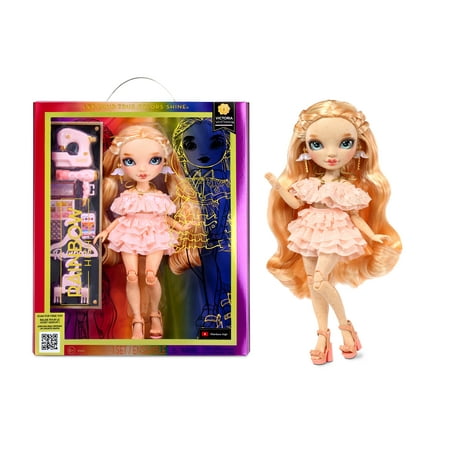Rainbow High Victoria - Light Pink Fashion Doll, Freckles from Head to Toe. Fashionable Outfit & 10+ Colorful Play Accessories. Kids Gift 4-12 Years and Collectors