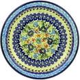 thumbnail image 2 of Polish Pottery 10¼-inch Lunch Plate (Flor-de-lis Theme) Signature UNIKAT Hand Painted in Boleslawiec, Poland + Certificate of Authenticity, 2 of 6