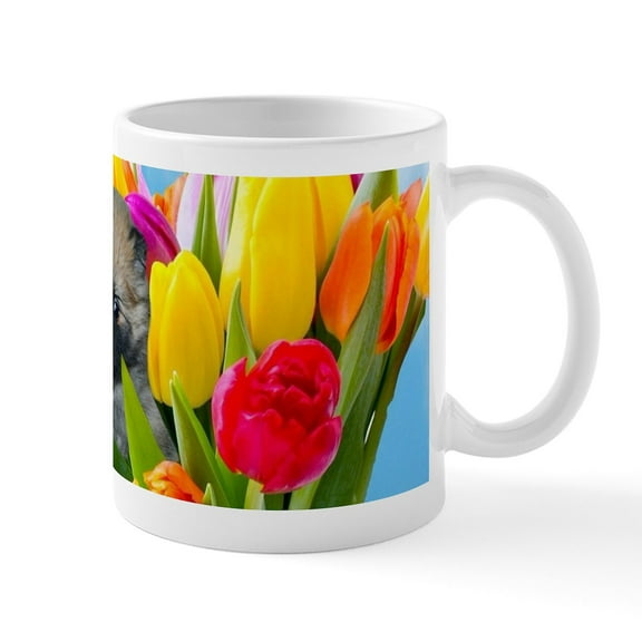 CafePress - Easter Pomeranian Mugs - 11 oz Ceramic Mug - Novelty Coffee Tea Cup