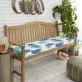 thumbnail image 4 of Sorra Home  Gardenia Seaglass Floral Indoor/Outdoor Bench Cushion 56 in x 19.5 in x 2 in, 4 of 5
