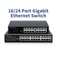 thumbnail image 2 of 16/24 Port Gigabit Ethernet Switch 1000Mbps Network Fast Smart Switcher Hub Internet Splitter With VLAN,QOS,Loop Alarm, 2 of 7