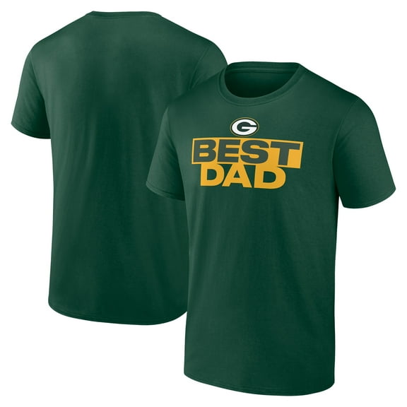 Men's Green Green Bay Packers Best Dad Father's Day T-Shirt