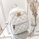thumbnail image 1 of Mini mochila bordada de cuero PU suave para mujer, Bolso pequeño para teléfono, mochila escolar para niñaswhite backpack Fivean unisex, 1 of 1