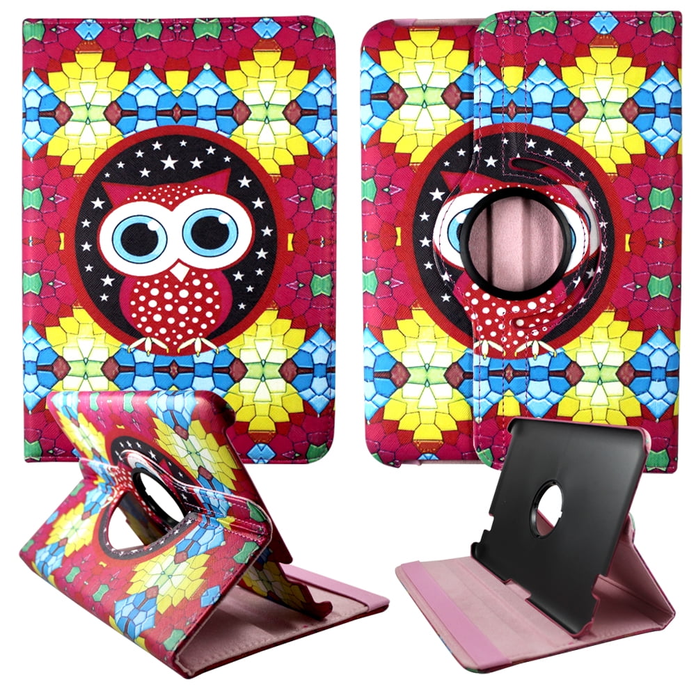 Colorful Owl Kindle fire HD 8.9 inch PU Leather Folding Tablet 360