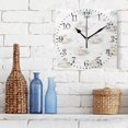 thumbnail image 3 of 7.78" Black Analog Square Wall Clock Sweet Rabbit, 3 of 5