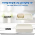 thumbnail image 4 of PRIME - Dual Compartment Soap Dish Double Bar Soap Holder Solid Shampoo Bar Holder Wi..., 4 of 6
